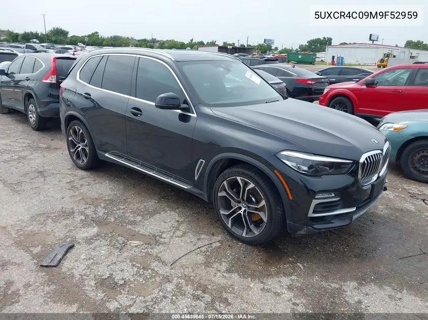 2021 BMW X5 Sdrive40I VIN: 5UXCR4C09M9F52959 Lot: 45639645