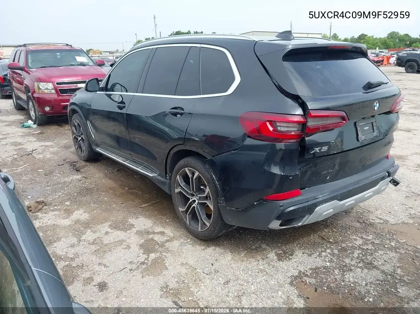 2021 BMW X5 Sdrive40I VIN: 5UXCR4C09M9F52959 Lot: 45639645
