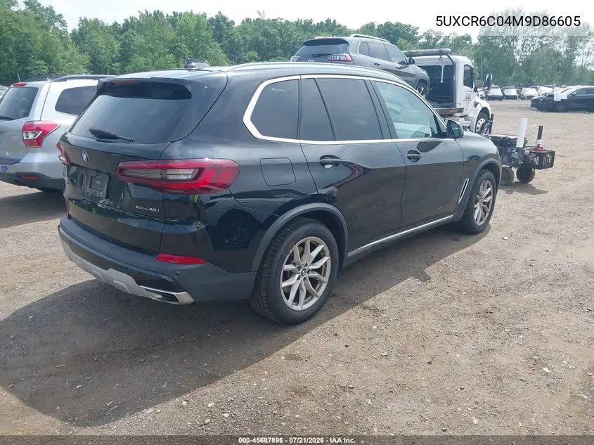 2021 BMW X5 xDrive40I VIN: 5UXCR6C04M9D86605 Lot: 45687896