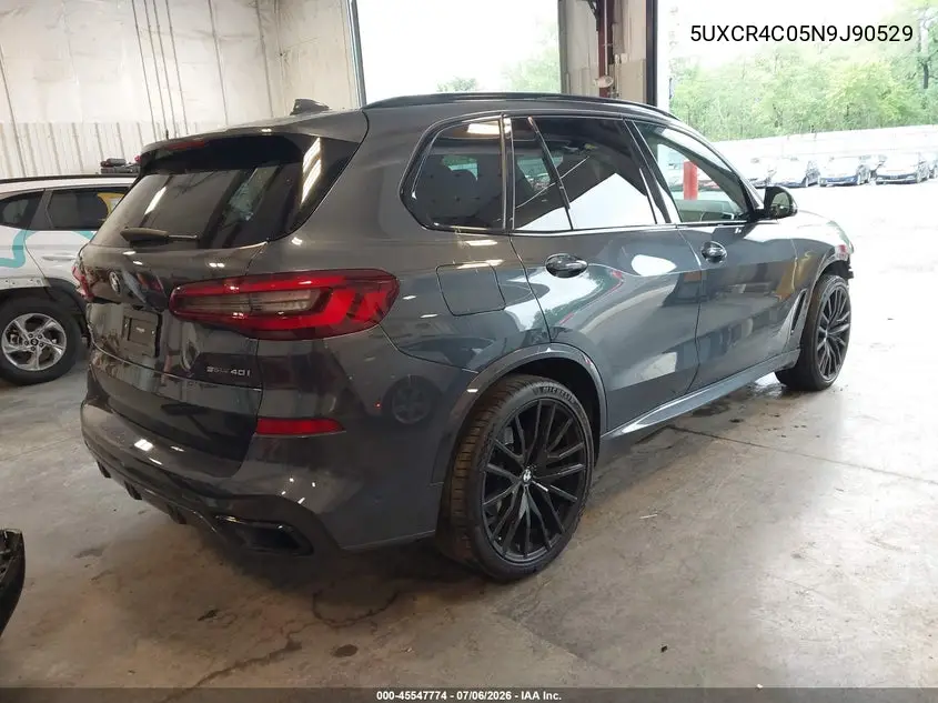 2022 BMW X5 Sdrive40I VIN: 5UXCR4C05N9J90529 Lot: 45547774