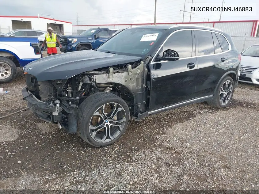 2022 BMW X5 Sdrive40I VIN: 5UXCR4C01N9J46883 Lot: 45565965