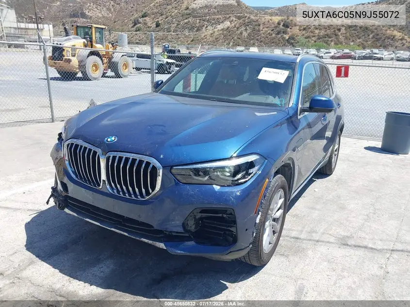 2022 BMW X5 Phev xDrive45E VIN: 5UXTA6C05N9J55072 Lot: 45650832