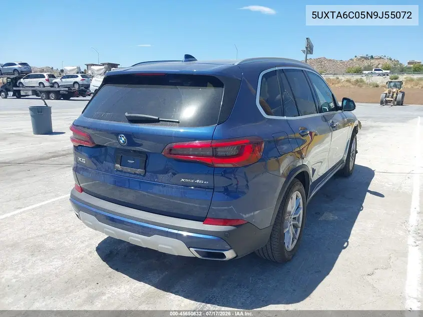 2022 BMW X5 Phev xDrive45E VIN: 5UXTA6C05N9J55072 Lot: 45650832