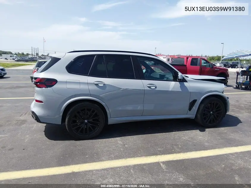 2025 BMW X5 Sdrive40I VIN: 5UX13EU03S9W91380 Lot: 45602995