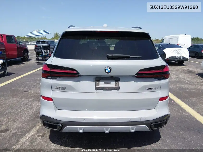 2025 BMW X5 Sdrive40I VIN: 5UX13EU03S9W91380 Lot: 45602995