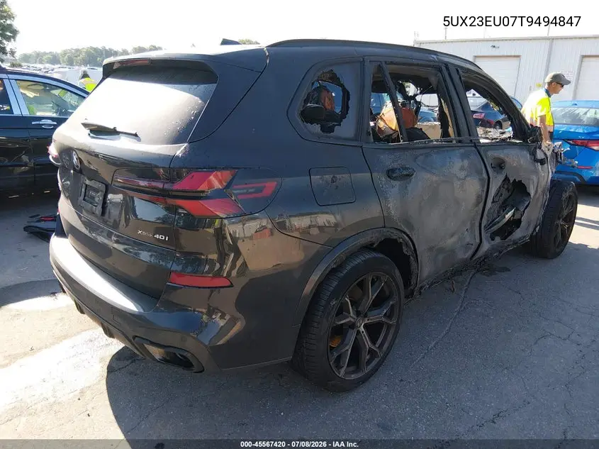 2026 BMW X5 xDrive40I VIN: 5UX23EU07T9494847 Lot: 45567420