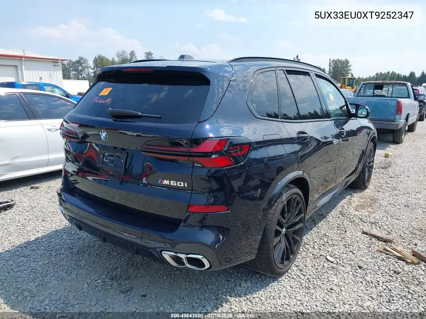 2026 BMW X5 M60I VIN: 5UX33EU0XT9252347 Lot: 45643500