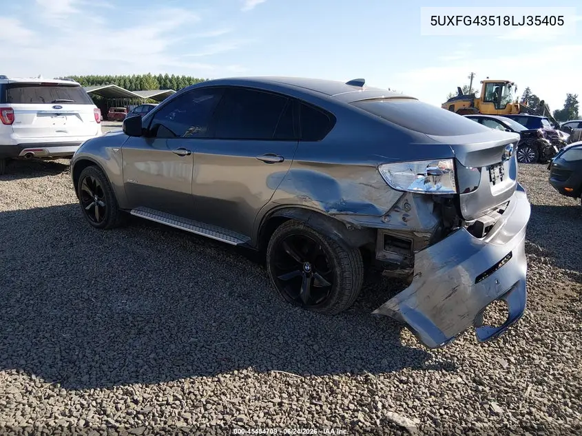 2008 BMW X6 xDrive35I VIN: 5UXFG43518LJ35405 Lot: 45454709