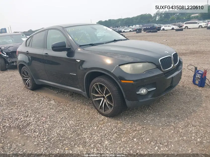 2008 BMW X6 xDrive35I VIN: 5UXFG43508L220610 Lot: 45629107