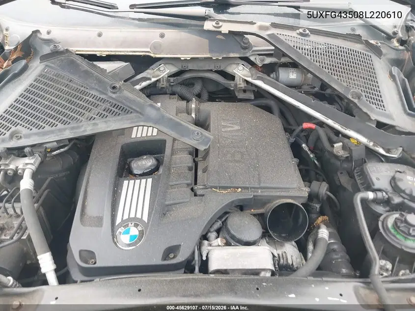 2008 BMW X6 xDrive35I VIN: 5UXFG43508L220610 Lot: 45629107