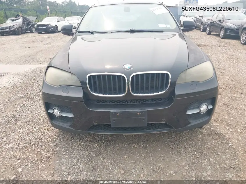 2008 BMW X6 xDrive35I VIN: 5UXFG43508L220610 Lot: 45629107