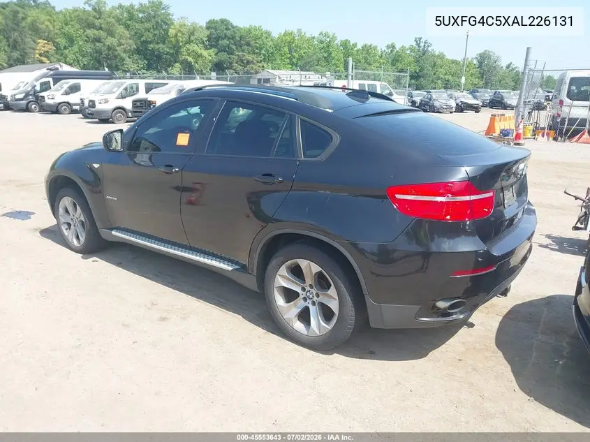2010 BMW X6 xDrive35I VIN: 5UXFG4C5XAL226131 Lot: 45553643