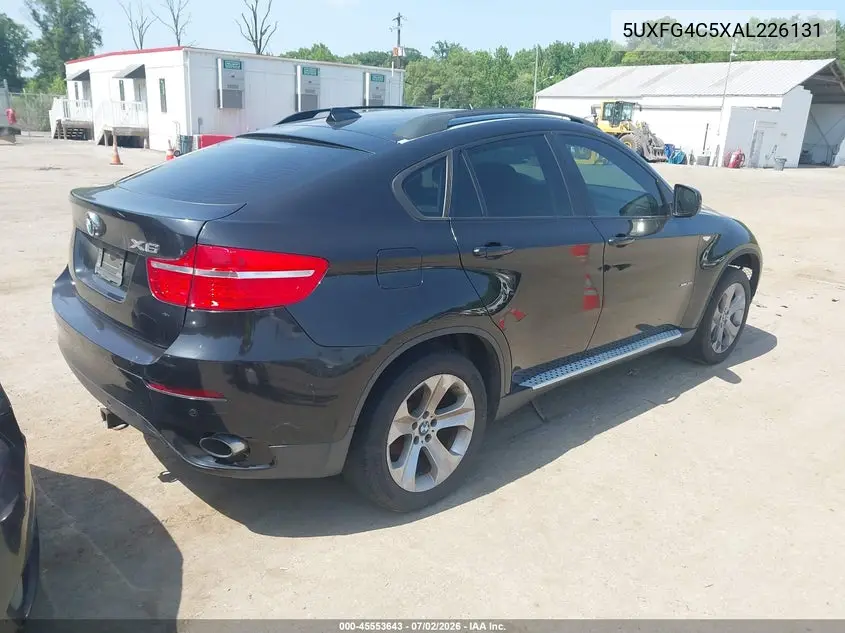 2010 BMW X6 xDrive35I VIN: 5UXFG4C5XAL226131 Lot: 45553643