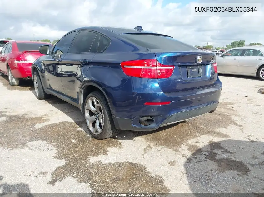 2011 BMW X6 xDrive35I VIN: 5UXFG2C54BLX05344 Lot: 44916100