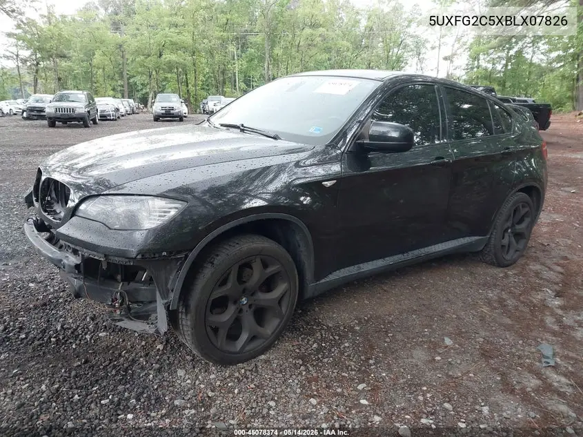 2011 BMW X6 xDrive35I VIN: 5UXFG2C5XBLX07826 Lot: 45078374