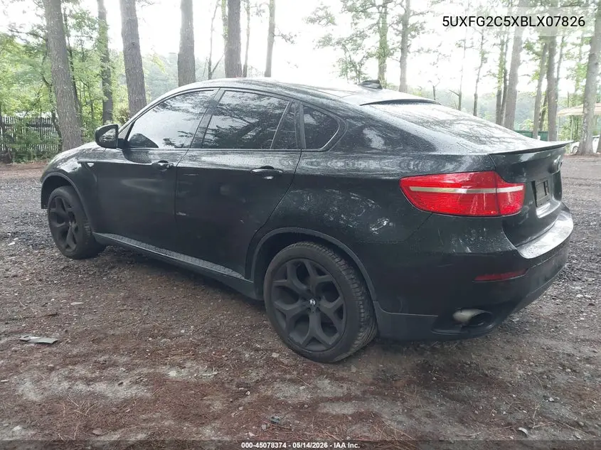 2011 BMW X6 xDrive35I VIN: 5UXFG2C5XBLX07826 Lot: 45078374