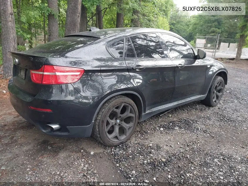 2011 BMW X6 xDrive35I VIN: 5UXFG2C5XBLX07826 Lot: 45078374