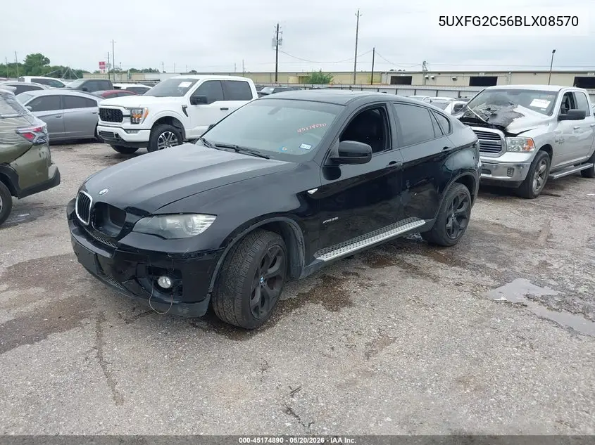 2011 BMW X6 xDrive35I VIN: 5UXFG2C56BLX08570 Lot: 45174890