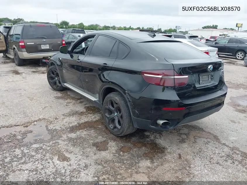 2011 BMW X6 xDrive35I VIN: 5UXFG2C56BLX08570 Lot: 45174890