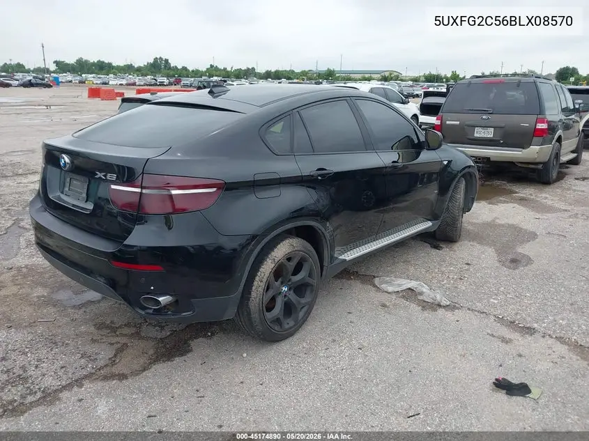 2011 BMW X6 xDrive35I VIN: 5UXFG2C56BLX08570 Lot: 45174890