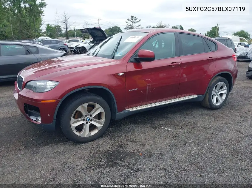 2011 BMW X6 xDrive35I VIN: 5UXFG2C57BLX07119 Lot: 45558689
