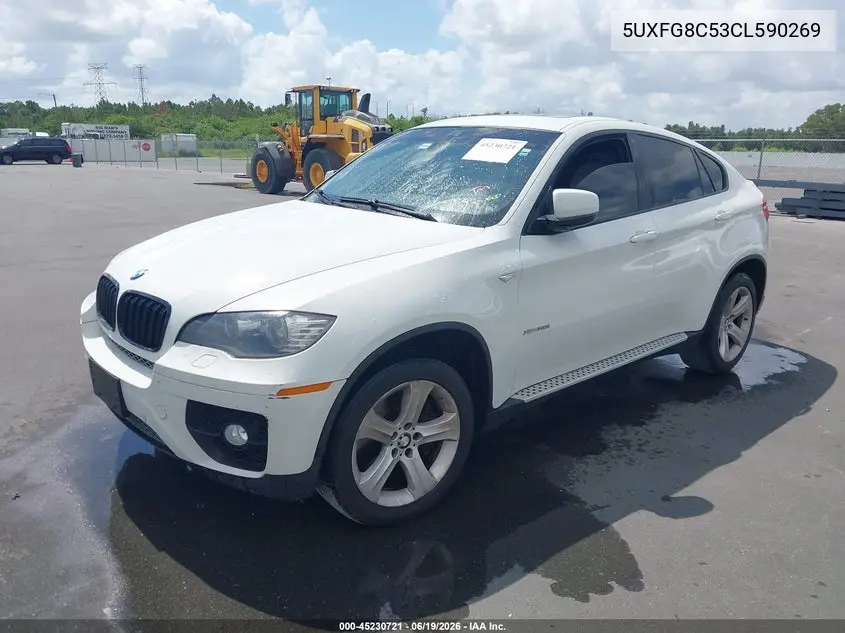 2012 BMW X6 xDrive50I VIN: 5UXFG8C53CL590269 Lot: 45230721