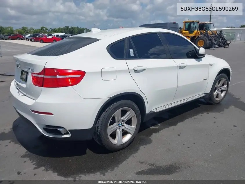 2012 BMW X6 xDrive50I VIN: 5UXFG8C53CL590269 Lot: 45230721