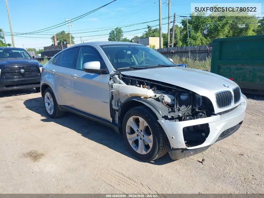 2012 BMW X6 xDrive35I VIN: 5UXFG2C51CL780522 Lot: 45452455