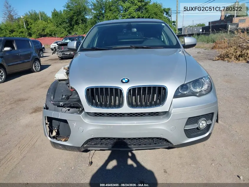 2012 BMW X6 xDrive35I VIN: 5UXFG2C51CL780522 Lot: 45452455