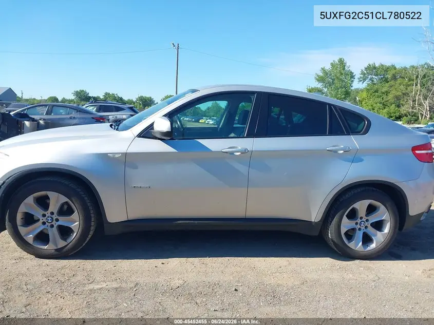 2012 BMW X6 xDrive35I VIN: 5UXFG2C51CL780522 Lot: 45452455