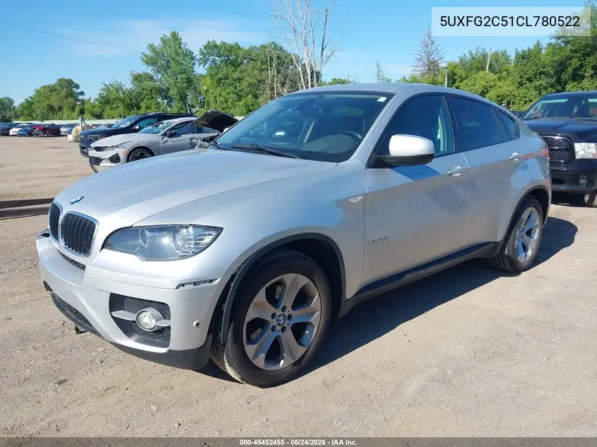 2012 BMW X6 xDrive35I VIN: 5UXFG2C51CL780522 Lot: 45452455