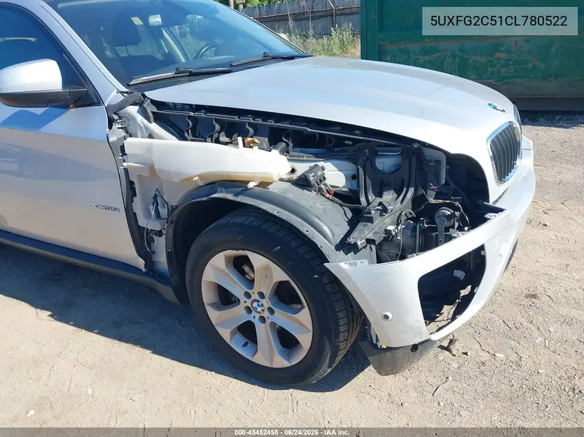 2012 BMW X6 xDrive35I VIN: 5UXFG2C51CL780522 Lot: 45452455