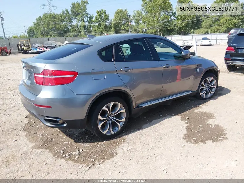 2012 BMW X6 xDrive50I VIN: 5UXFG8C5XCL590771 Lot: 45622231