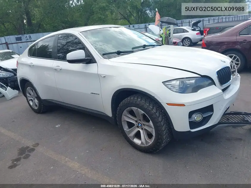 2012 BMW X6 xDrive35I VIN: 5UXFG2C50CLX09988 Lot: 45651029