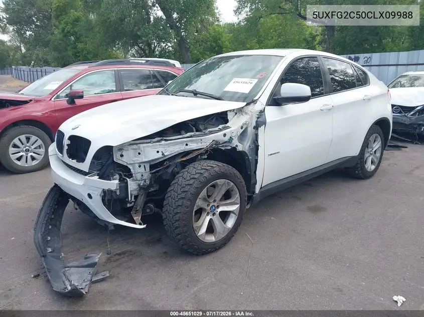 2012 BMW X6 xDrive35I VIN: 5UXFG2C50CLX09988 Lot: 45651029