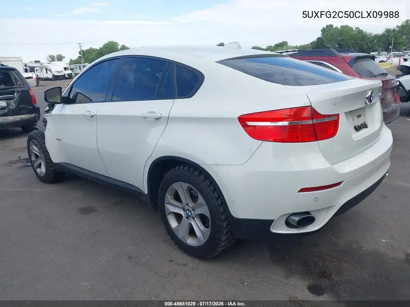 2012 BMW X6 xDrive35I VIN: 5UXFG2C50CLX09988 Lot: 45651029