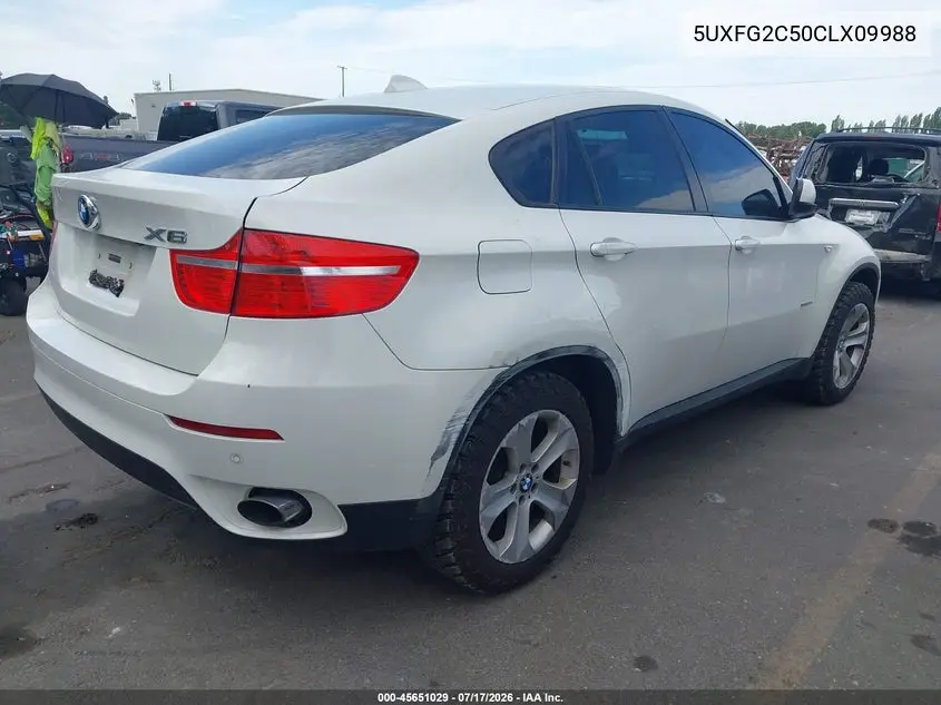2012 BMW X6 xDrive35I VIN: 5UXFG2C50CLX09988 Lot: 45651029