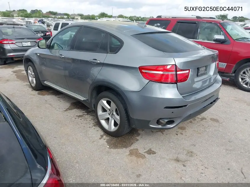 2014 BMW X6 xDrive35I VIN: 5UXFG2C50E0C44071 Lot: 44758455