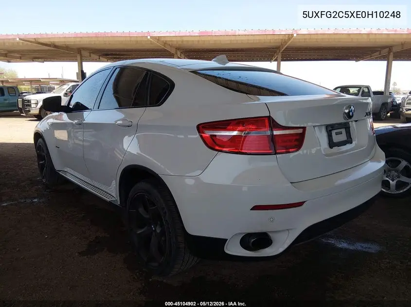2014 BMW X6 xDrive35I VIN: 5UXFG2C5XE0H10248 Lot: 45104902