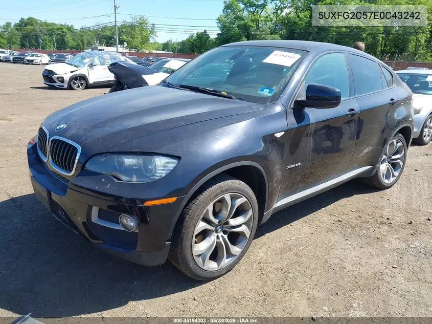 2014 BMW X6 xDrive35I VIN: 5UXFG2C57E0C43242 Lot: 45194303