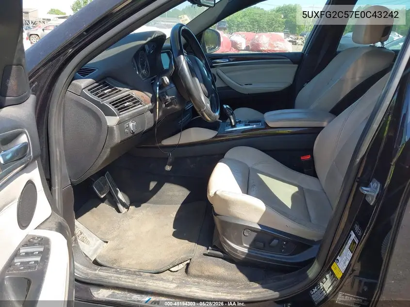 2014 BMW X6 xDrive35I VIN: 5UXFG2C57E0C43242 Lot: 45194303
