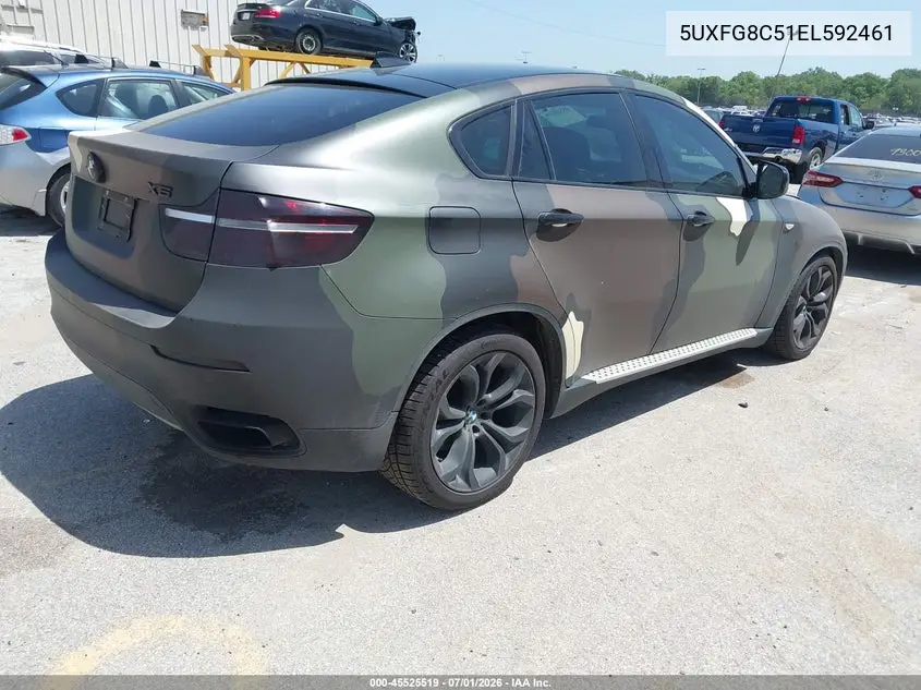 2014 BMW X6 xDrive50I VIN: 5UXFG8C51EL592461 Lot: 45525519