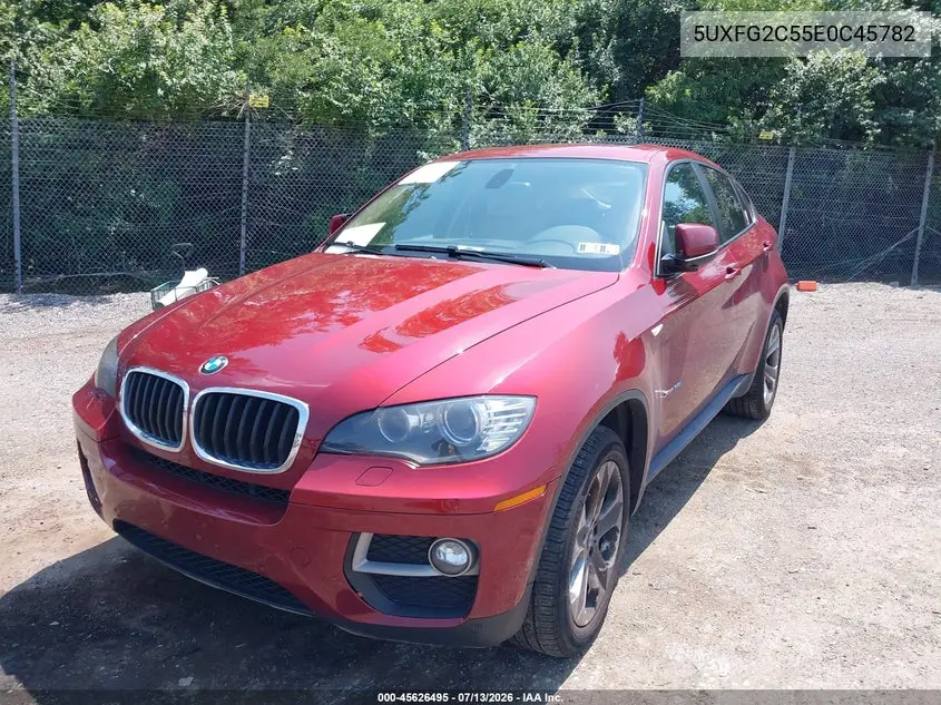 2014 BMW X6 xDrive35I VIN: 5UXFG2C55E0C45782 Lot: 45626495