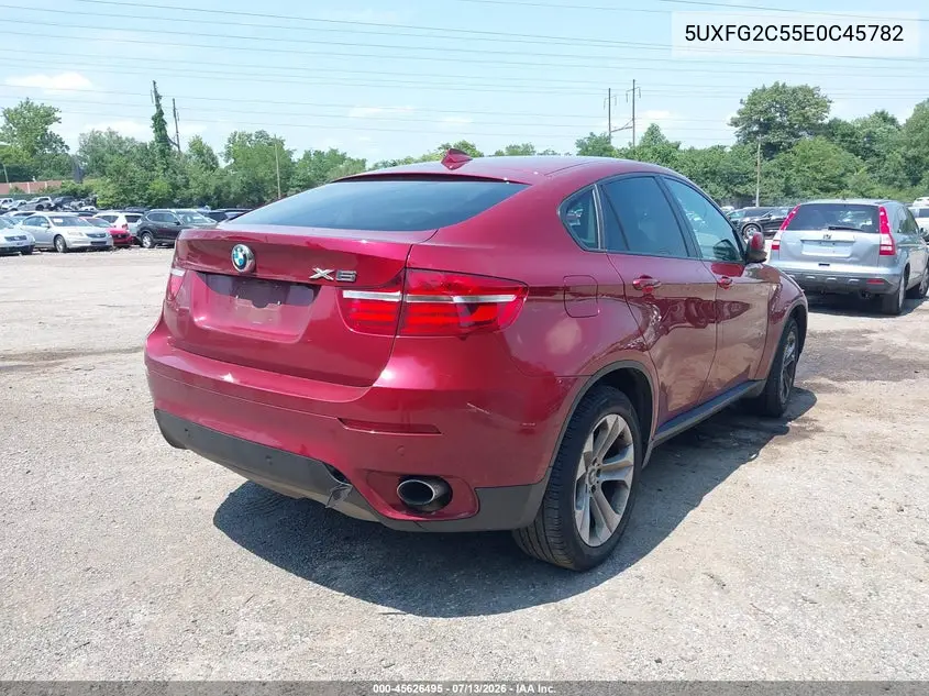 2014 BMW X6 xDrive35I VIN: 5UXFG2C55E0C45782 Lot: 45626495