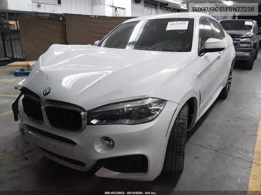 2015 BMW X6 xDrive35I VIN: 5UXKU2C51F0N77238 Lot: 45122822