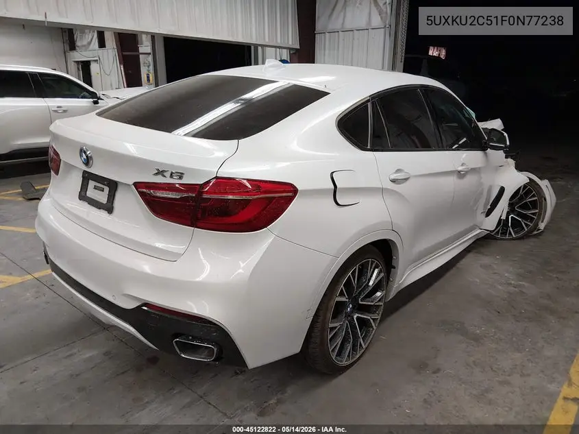 2015 BMW X6 xDrive35I VIN: 5UXKU2C51F0N77238 Lot: 45122822