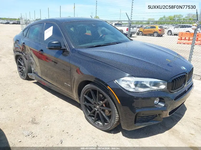 2015 BMW X6 xDrive35I VIN: 5UXKU2C58F0N77530 Lot: 45126545