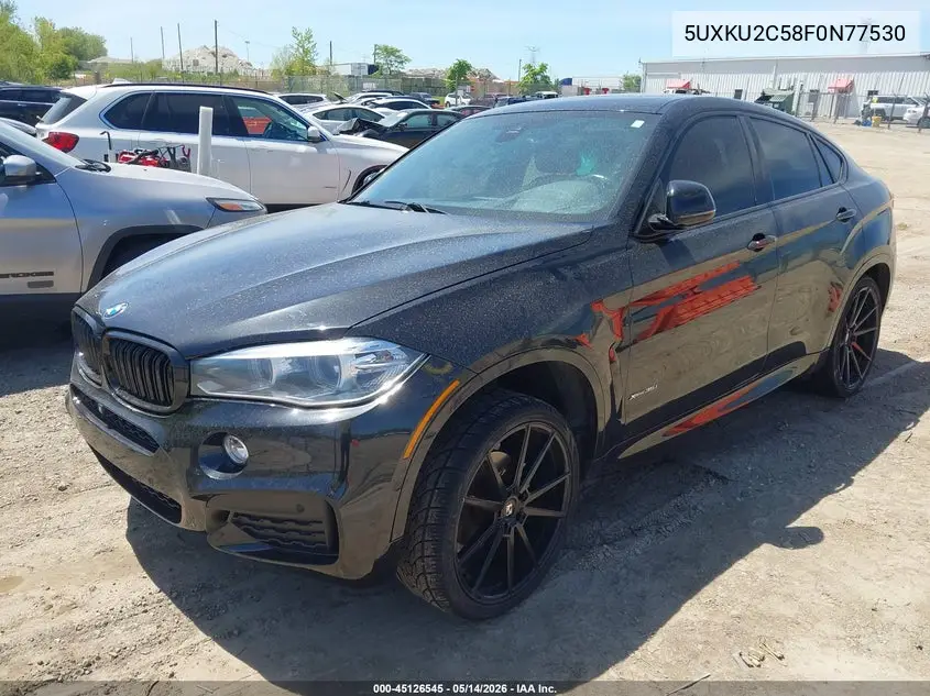 2015 BMW X6 xDrive35I VIN: 5UXKU2C58F0N77530 Lot: 45126545