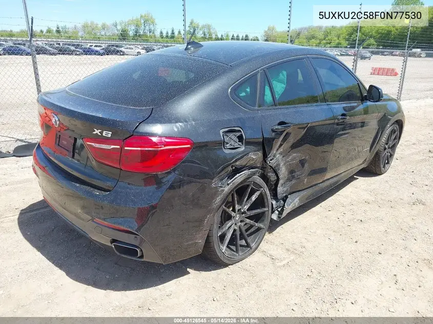 2015 BMW X6 xDrive35I VIN: 5UXKU2C58F0N77530 Lot: 45126545