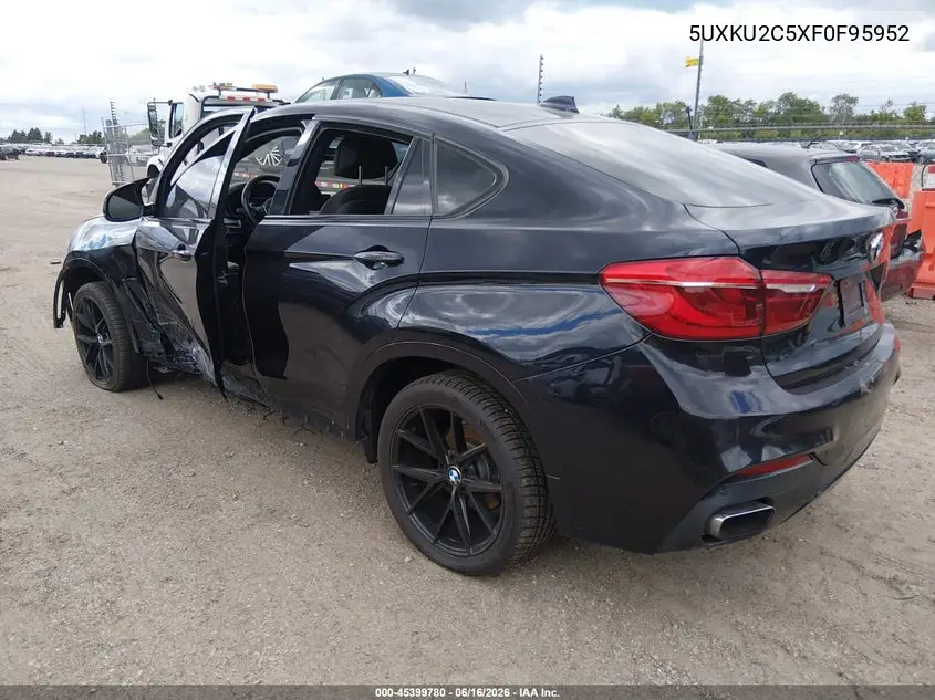 2015 BMW X6 xDrive35I VIN: 5UXKU2C5XF0F95952 Lot: 45399780